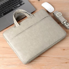 Unisex Business Geometric Pu Leather Waterproof Briefcases