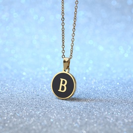 Simple Style Letter Stainless Steel Plating Pendant Necklace 1 Piecepicture7