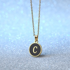 Simple Style Letter Stainless Steel Plating Pendant Necklace 1 Piecepicture8