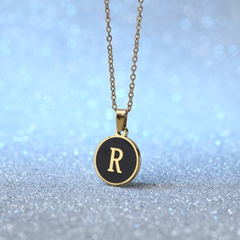 Simple Style Letter Stainless Steel Plating Pendant Necklace 1 Piecepicture23