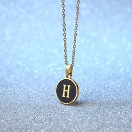 Simple Style Letter Stainless Steel Plating Pendant Necklace 1 Piecepicture13
