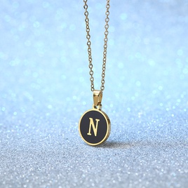 Simple Style Letter Stainless Steel Plating Pendant Necklace 1 Piecepicture19