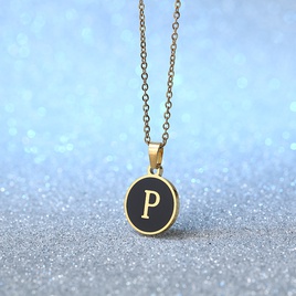 Simple Style Letter Stainless Steel Plating Pendant Necklace 1 Piecepicture21