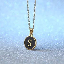 Simple Style Letter Stainless Steel Plating Pendant Necklace 1 Piecepicture24