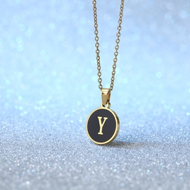Simple Style Letter Stainless Steel Plating Pendant Necklace 1 Piecepicture30
