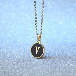 Simple Style Letter Stainless Steel Plating Pendant Necklace 1 Piecepicture27