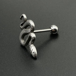 Fashion Snake Titanium Steel Polishing Tongue Nail 1 Piecepicture9