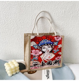 WomenS Cute Cartoon Fruit Canvas Shopping bagspicture14