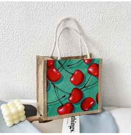 WomenS Cute Cartoon Fruit Canvas Shopping bagspicture13