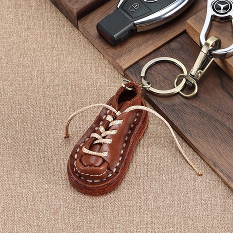 Fashion Shoe Pu Leather Patchwork Unisex Keychain 1 Piece's discount tags