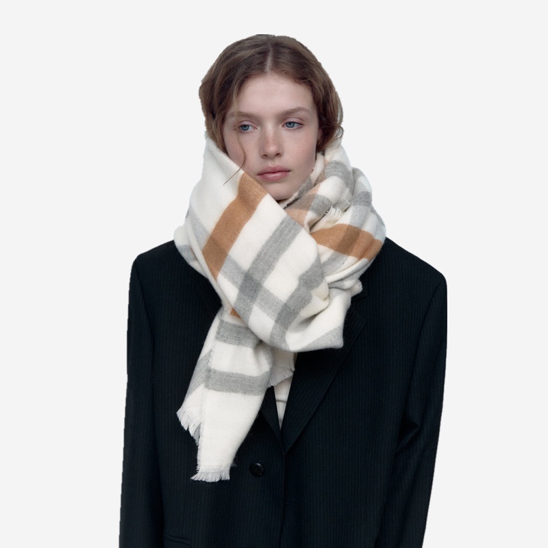 WomenS Fashion Lattice Imitation cashmere Tassel Winter Scarves