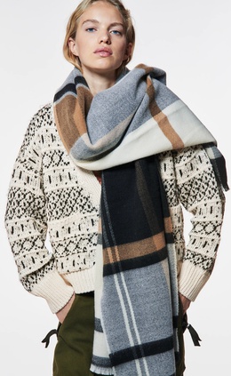 WomenS Fashion Lattice Imitation cashmere Tassel Winter Scarvespicture7