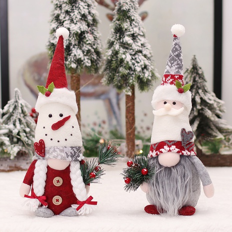Christmas Cute Doll Artificial Wool Cloth Party Ornaments 1 Piece's discount tags