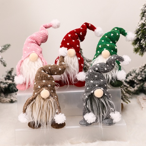 Christmas Cute Cartoon Character Simulation Wool Cloth Cotton Party Ornaments 1 Piece's discount tags