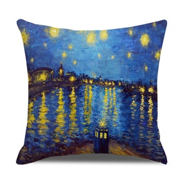 Fashion Oil Painting Linen Pillow Casespicture21