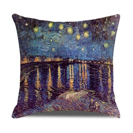 Fashion Oil Painting Linen Pillow Casespicture8