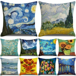Fashion Oil Painting Linen Pillow Casespicture11