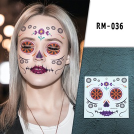 halloween face mask flowers day of the dead party makeup tattoo stickerspicture18