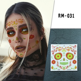 halloween face mask flowers day of the dead party makeup tattoo stickerspicture13