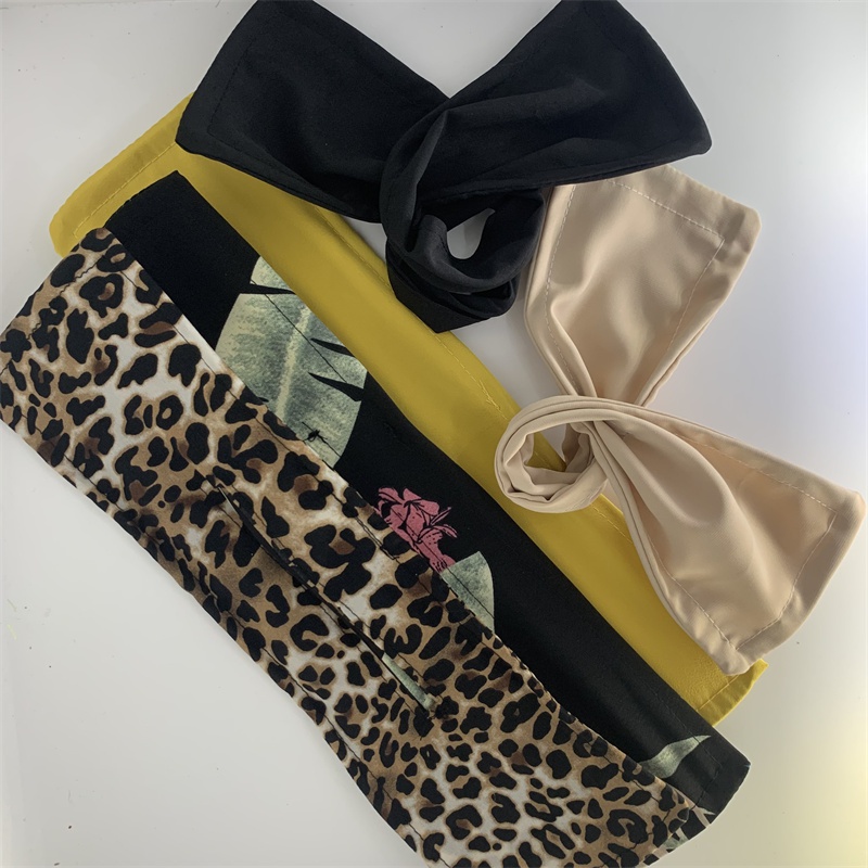 Simple Style Solid Color Leopard Cloth Hair band 1 Piece