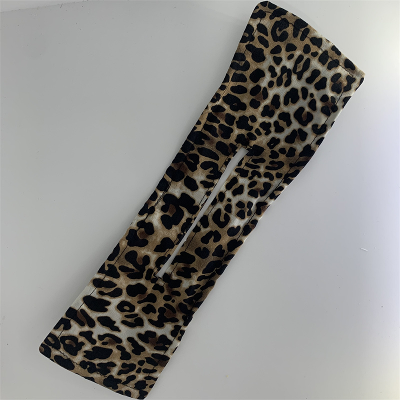 Simple Style Solid Color Leopard Cloth Hair band 1 Piece1