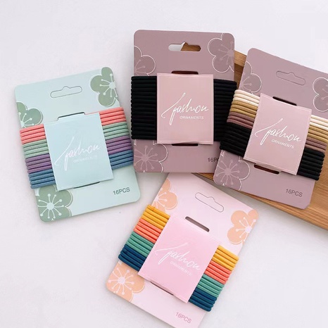 Simple Style Solid Color Cloth Hair Tie 1 Set's discount tags