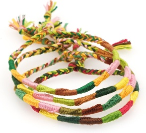 Simple Style Colorful Cotton Braid WomenS Bracelets 1 Piecepicture34