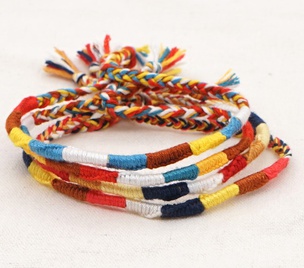 Simple Style Colorful Cotton Braid WomenS Bracelets 1 Piecepicture37