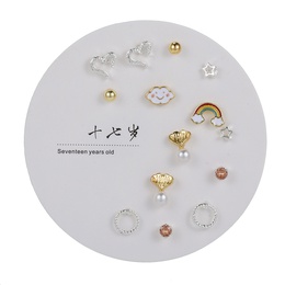 Fashion Clouds Rainbow Alloy Plating WomenS Ear Studs 1 Setpicture44