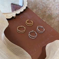 Simple Style Geometric Sterling Silver Plating Earrings 1 Pair