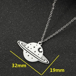 Retro Universe Stainless Steel Plating Pendant Necklacepicture6