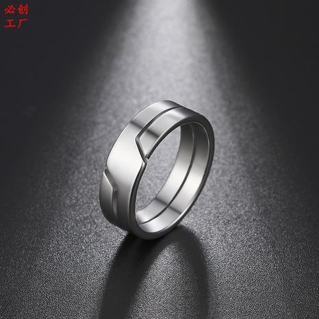 Fashion Solid Color Stainless Steel Plating Rings 1 Piece's discount tags