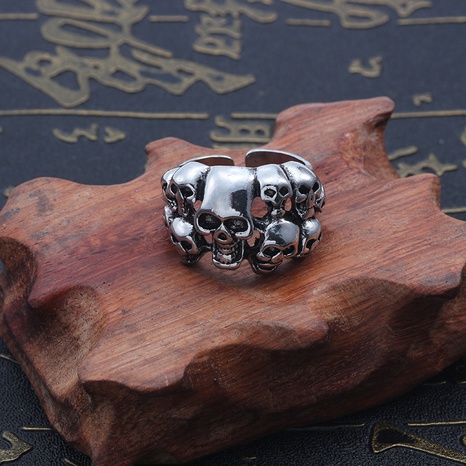 Retro Skull Alloy Plating Unisex Rings 1 Piece's discount tags