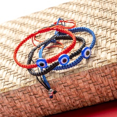 Ethnic Style Devil'S Eye cotton thread Braid Women'S Bracelets 1 Piece