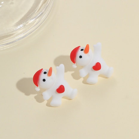 Cute Carrot Snowman Synthetic Resin Women'S Ear Studs 1 Pair's discount tags