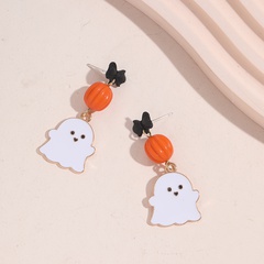 Cute Pumpkin Ghost Alloy Enamel Women'S Drop Earrings 1 Pair