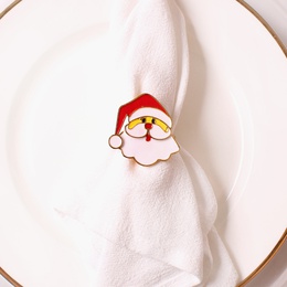Christmas Cute Santa Claus Christmas Socks Stainless Steel Napkin ring 1 Piecepicture7
