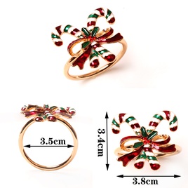 Christmas Casual Christmas Hat Letter Stainless Steel Napkin ring 1 Piecepicture35