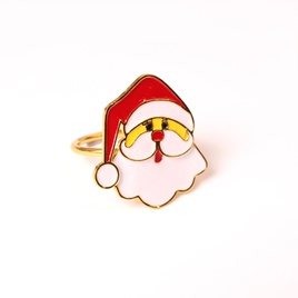 Christmas Cute Santa Claus Christmas Socks Stainless Steel Napkin ring 1 Piecepicture15