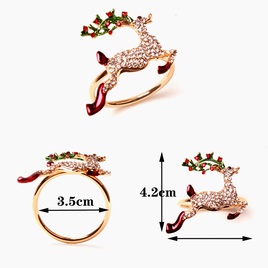 Christmas Casual Christmas Hat Letter Stainless Steel Napkin ring 1 Piecepicture42