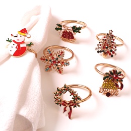 Christmas Cute Christmas Tree Snowflake Stainless Steel Napkin ring 1 Piecepicture8