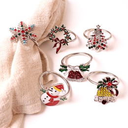 Christmas Cute Christmas Tree Snowflake Stainless Steel Napkin ring 1 Piecepicture10