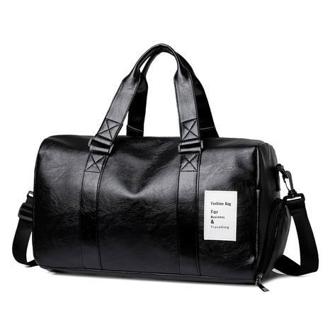 Men'S Fashion Solid Color Pu Leather Travel Bags's discount tags