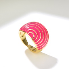 Fashion Geometric Copper Gold Plated Open Ring 1 Piece