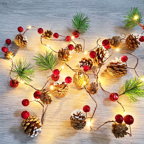 Christmas Romantic Pine Cones Plastic Party String Lights 1 Set's discount tags