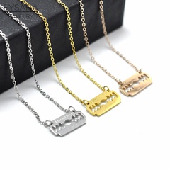 Simple Style Letter Titanium Steel Plating Pendant Necklace 1 Piece