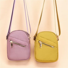 Women'S Mini All Seasons Oxford Cloth Solid Color Fashion Square Zipper Crossbody Bag