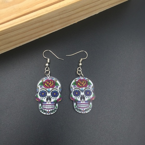 Ethnic Style Skull Arylic Women'S Drop Earrings 1 Pair's discount tags