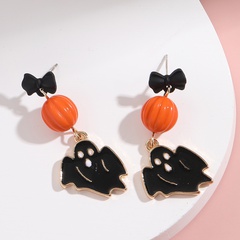 Fashion Pumpkin Ghost Arylic Enamel Women'S Drop Earrings 1 Pair