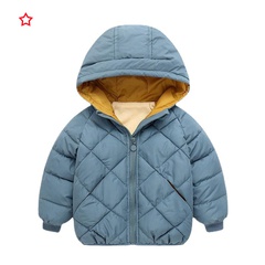 Warm Winter Fashion Solid Color Polyester Boys Outerwear